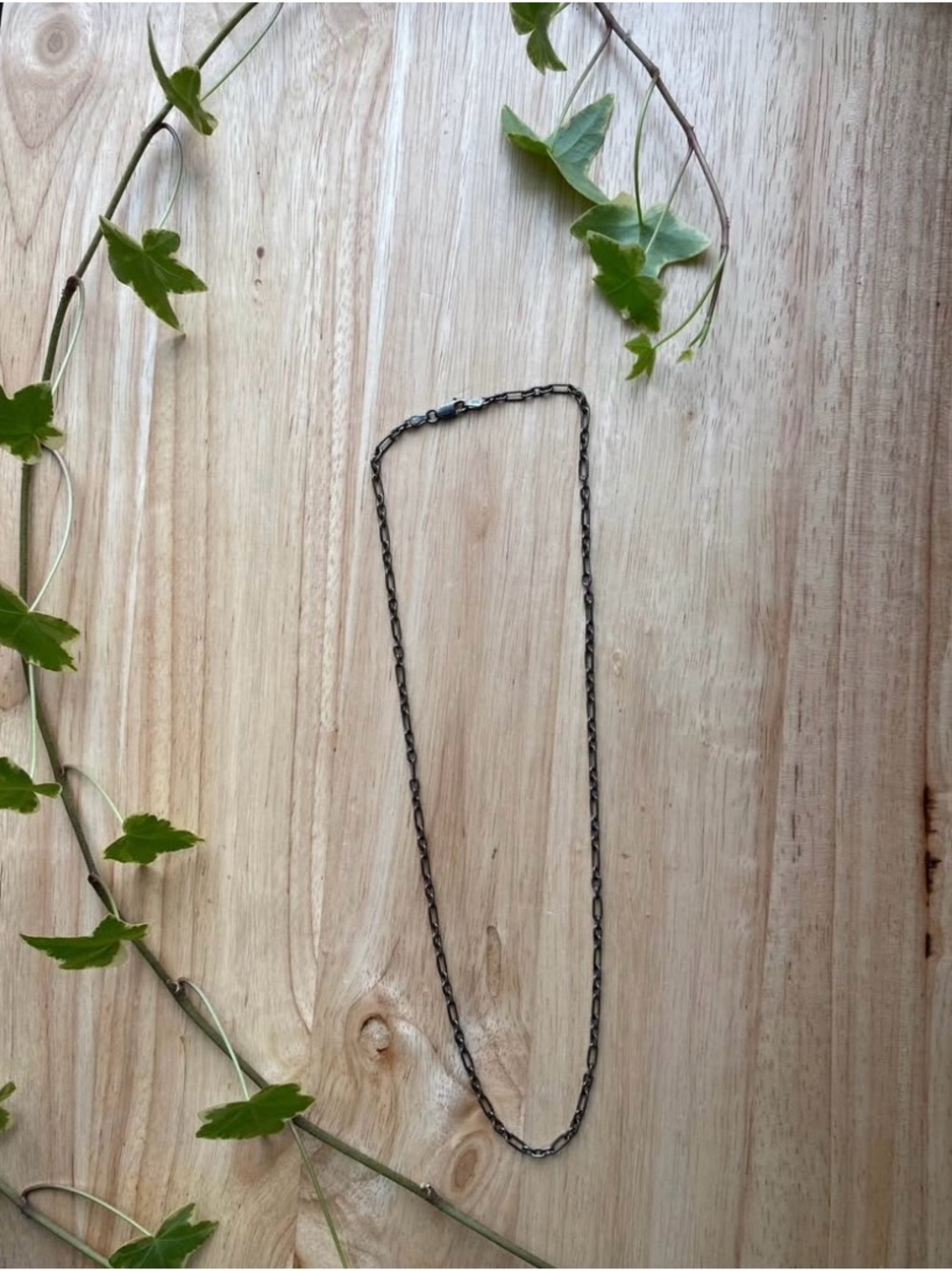 Delicate dark Stainless Chain Necklace